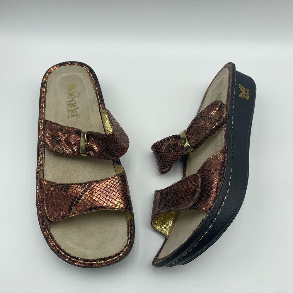 Alegria Karmen Riches Kar-742 Leather Wedge Sandals Size 9 - Picture 2 of 14